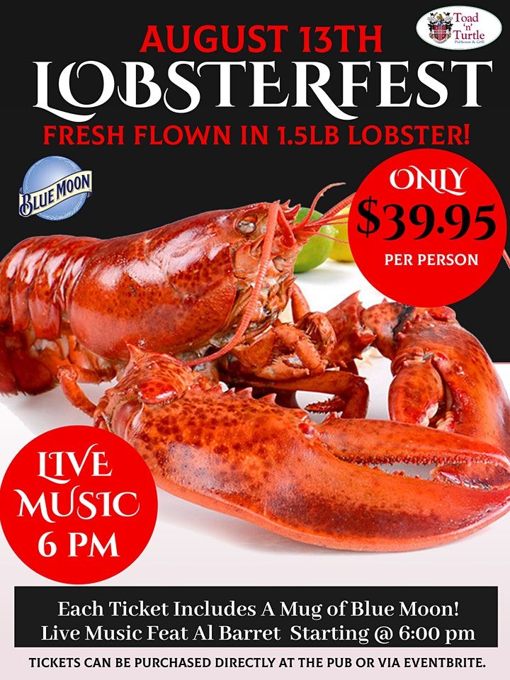 LOBSTERFEST CALGARY, Toad 'n' Turtle Pubhouse & Grill, Calgary, 13 August 2022
