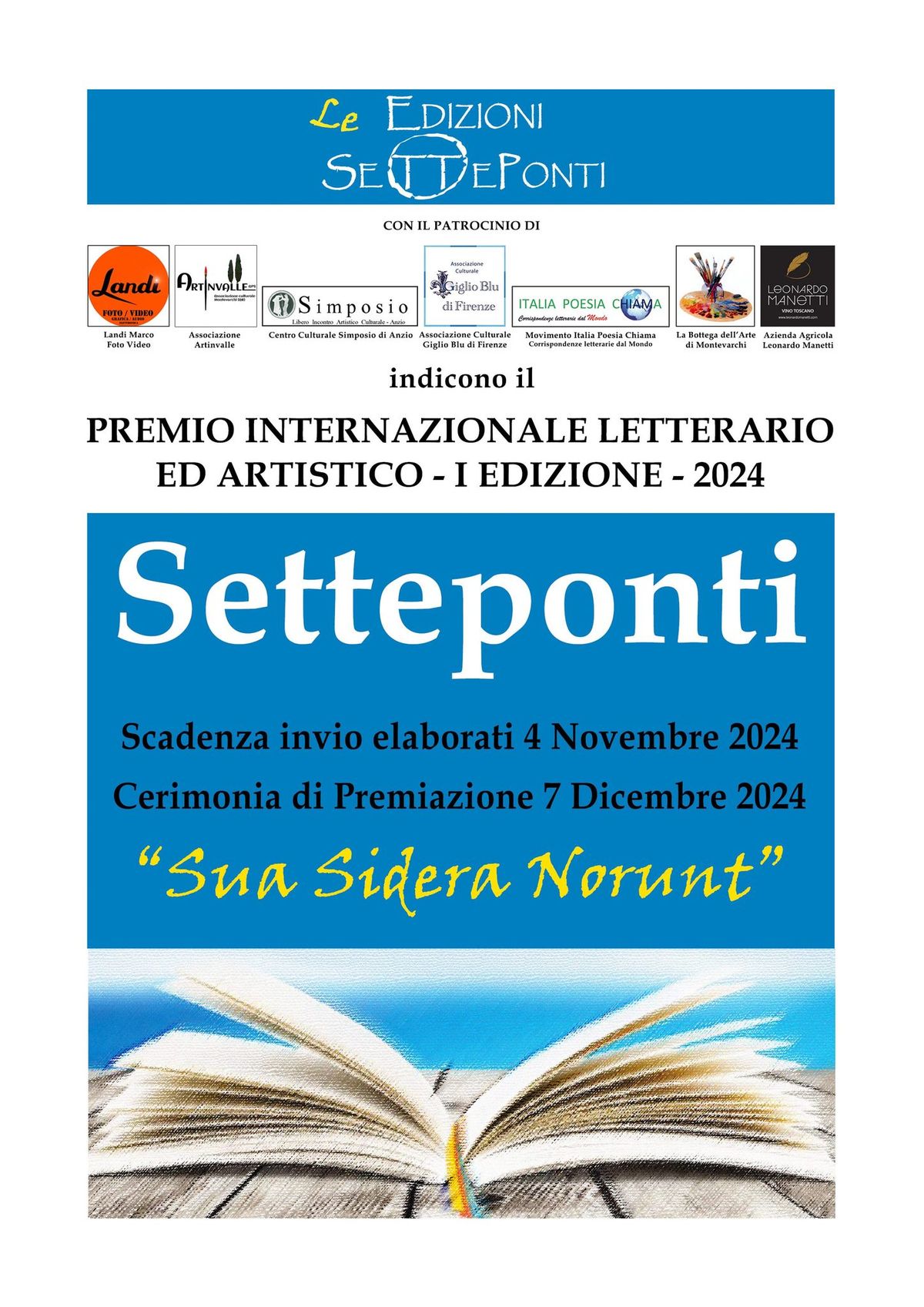 Premio Internazionale Letterario ed Artistico Setteponti - I Edizione 2024