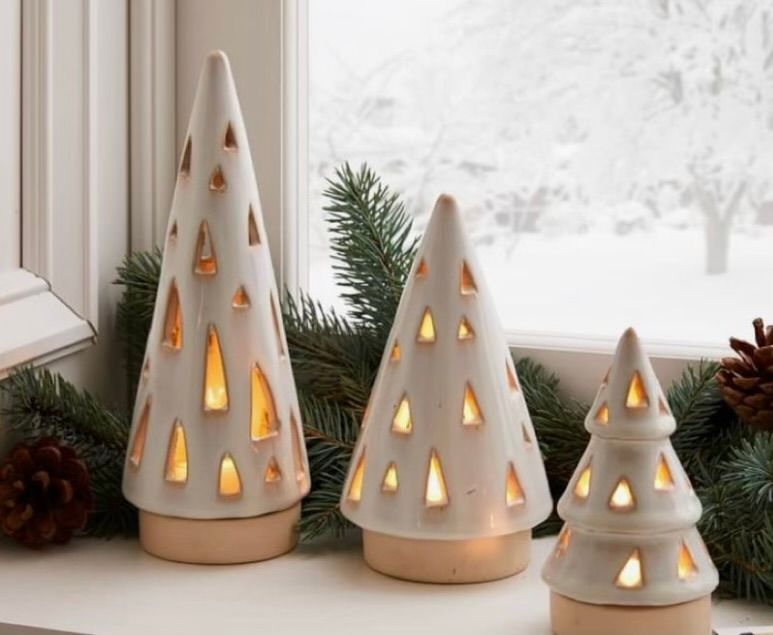 Ceramic Tree Luminaries with Emily Scott