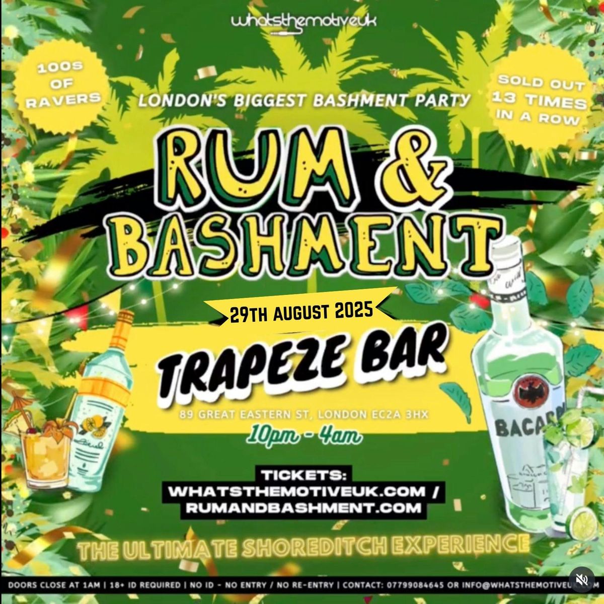 RUM &amp; BASHMENT - London's Wildest Bashment Party (FREE ENTRY BEFORE 12AM)