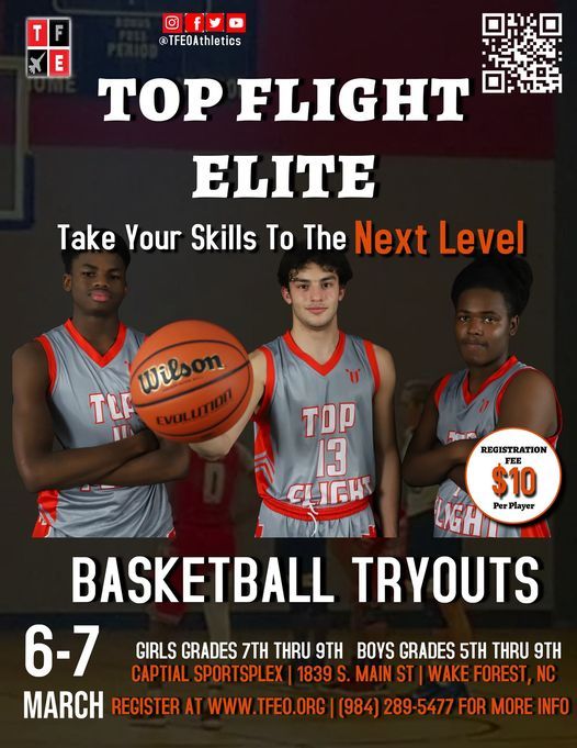 Top Flight Elite Travel Basketball AAU Tryouts 2021