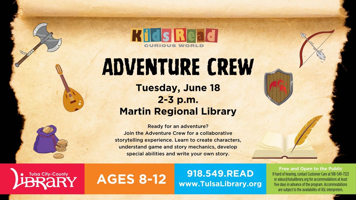 Kids Read: Adventure Crew