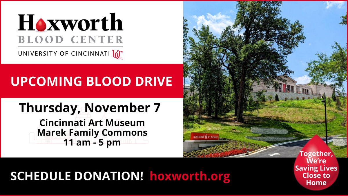 Blood Drive At The Cincinnati Art Museum