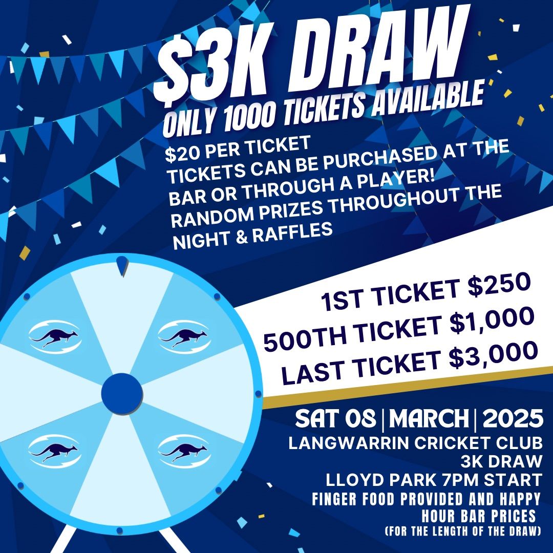 Langwarrin Cricket Club 3K Draw