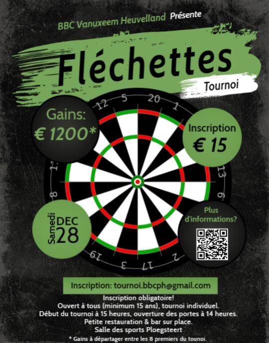 2\u00e8me tournoi de fl\u00e9chettes du BBC Vanuxeem Heuvelland 