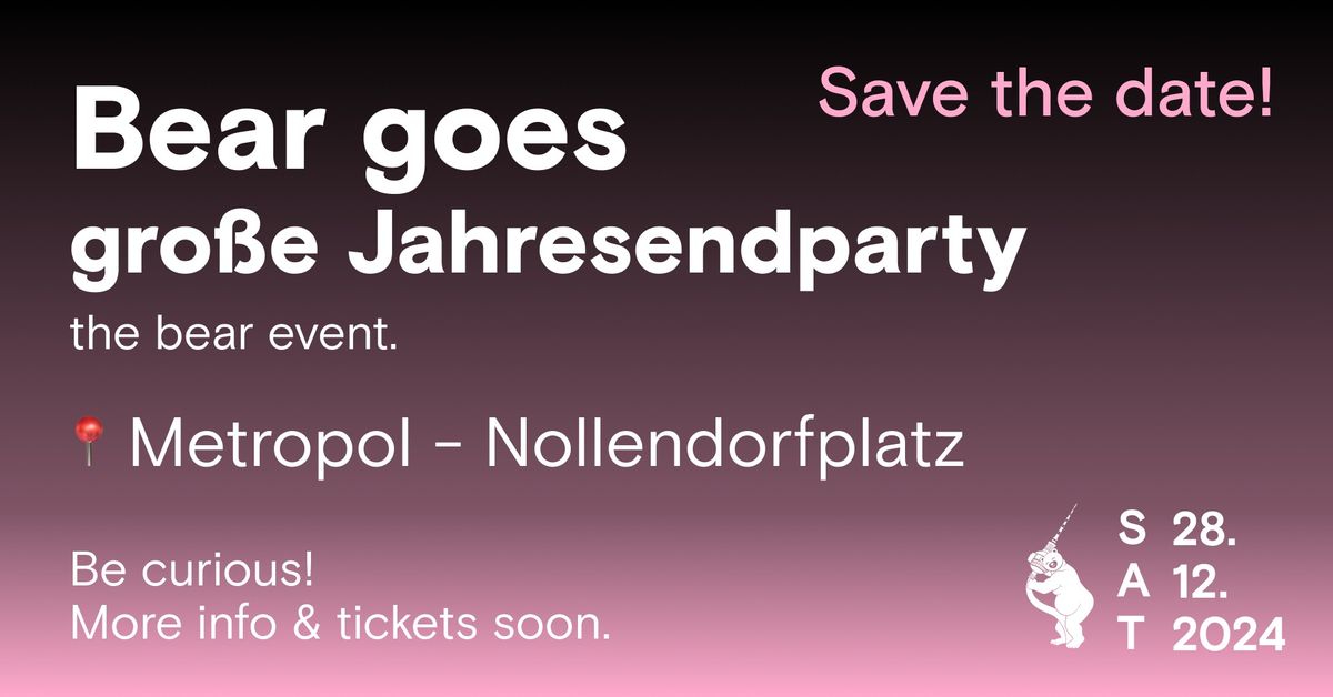 Bear goes gro\u00dfe Jahresendparty