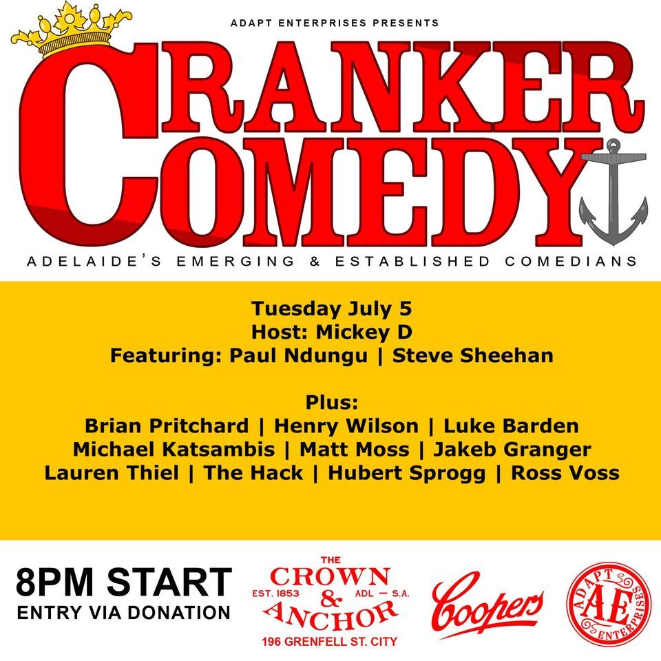 Cranker Comedy Tues July 5