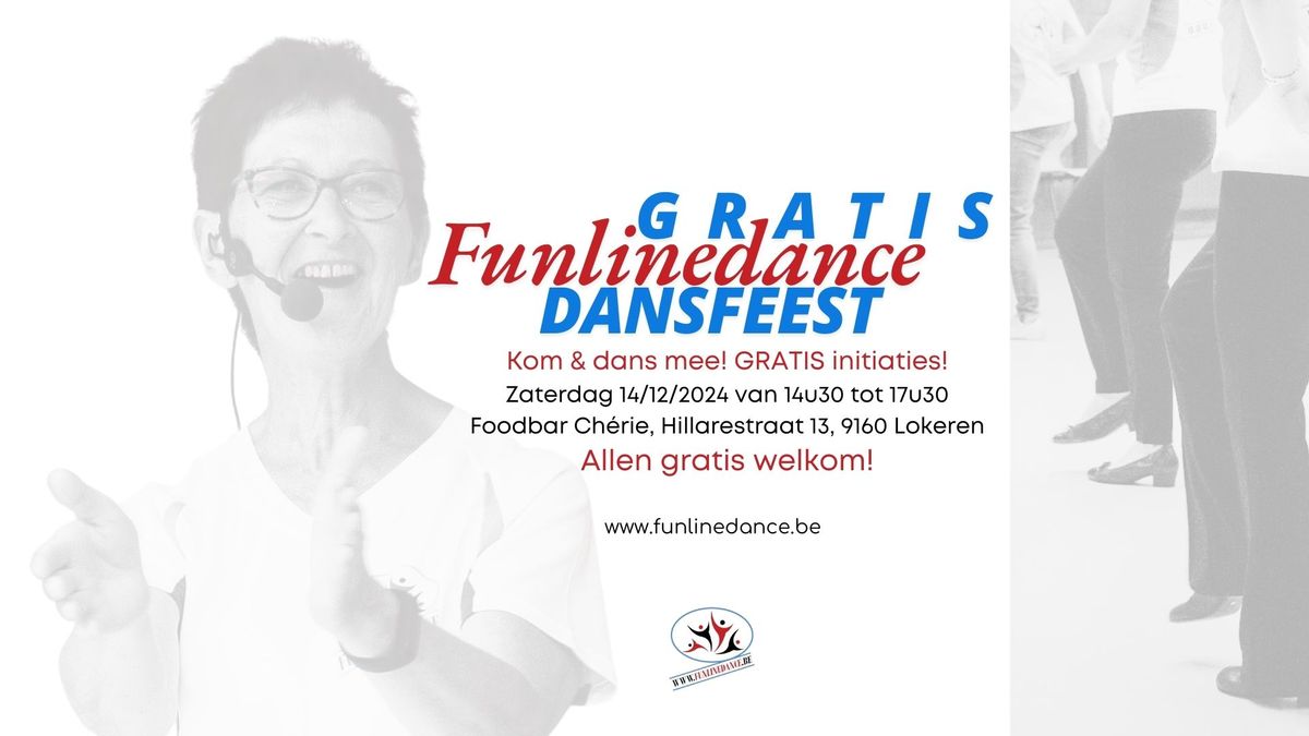 Dansfeest Funlinedance met gratis initiaties