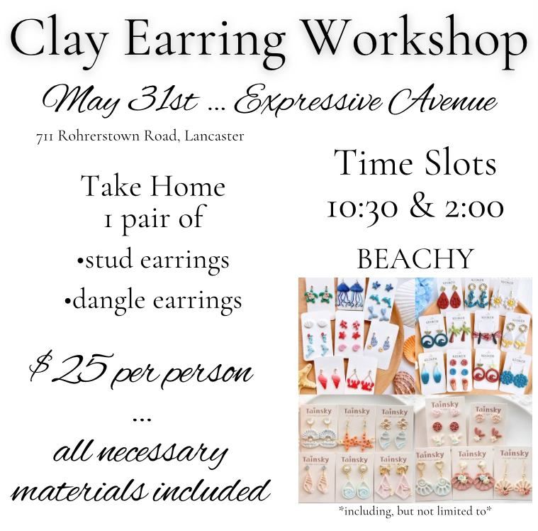 Beachy Clay Earring Workshop