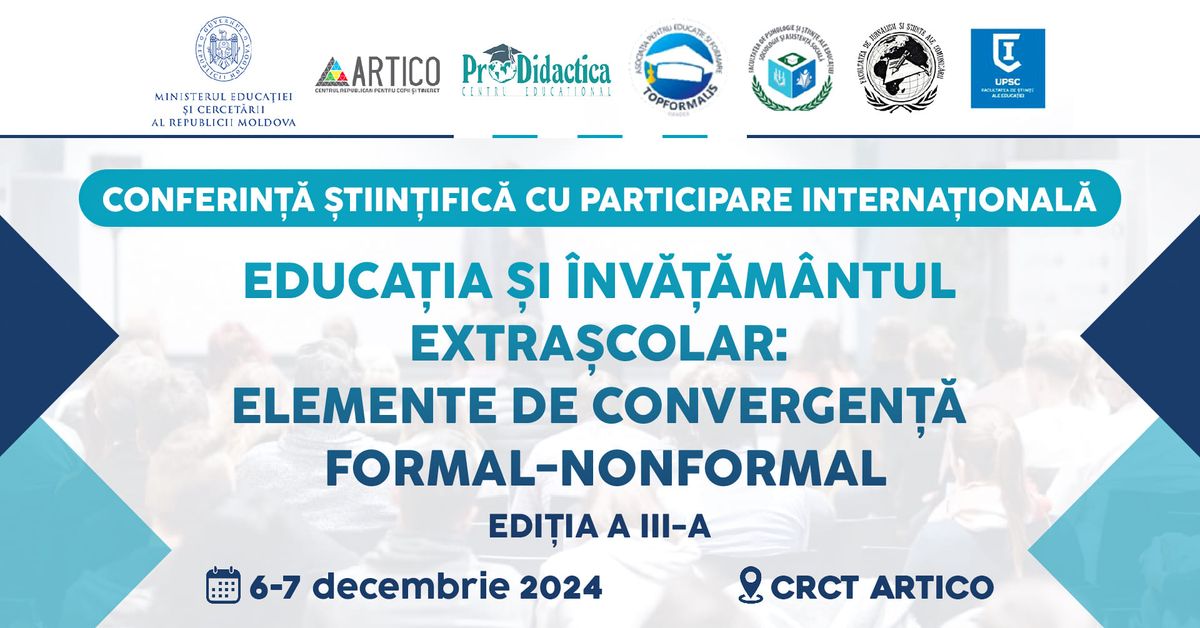 Conferin\u021b\u0103 \u0219tiin\u021bific\u0103 cu participare interna\u021bional\u0103 \u00een domeniul \u00eenv\u0103\u021b\u0103m\u00e2ntului extra\u0219colar