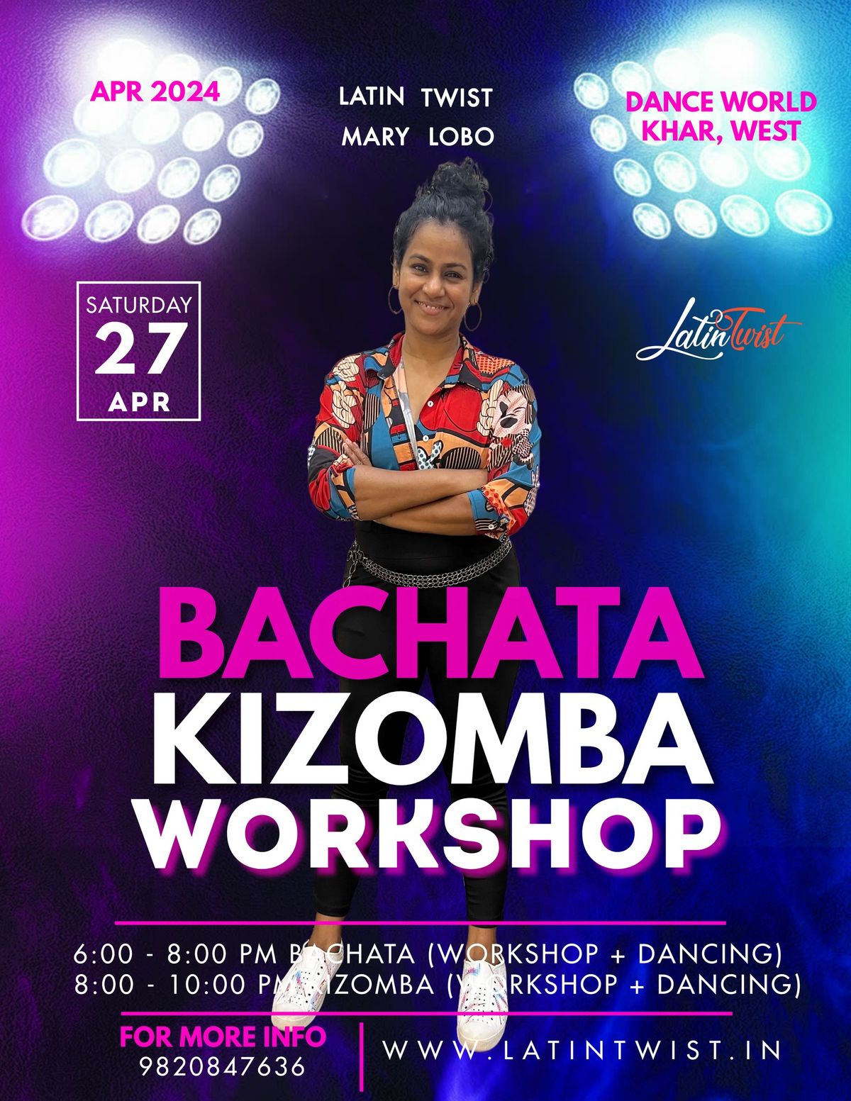 Sat 27 April : Latin Twist - Dance Workshop I Bachata and Kizomba
