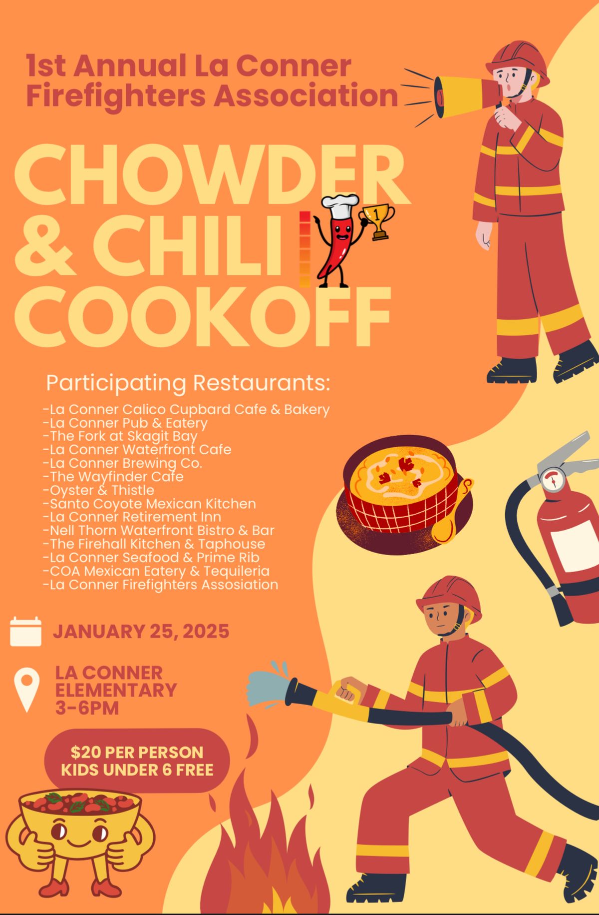 1st Annual La Conner Firefighter's Association Chowder & Chili Cook Off