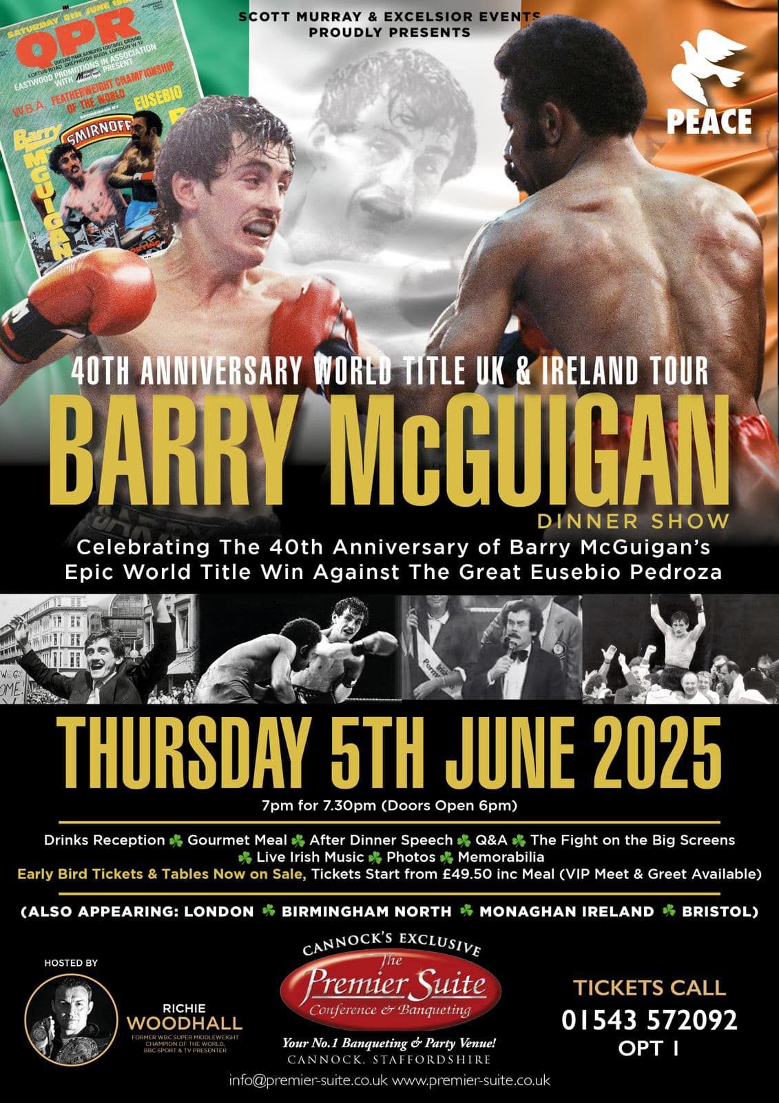 \u2618\ufe0f An Evening with Irish Boxing Legend Barry McGuigan, 40th Anniversary World Title Show