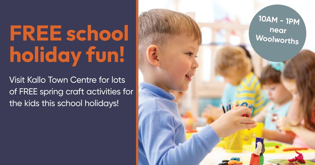 Free school holiday fun at Kallo Town Centre