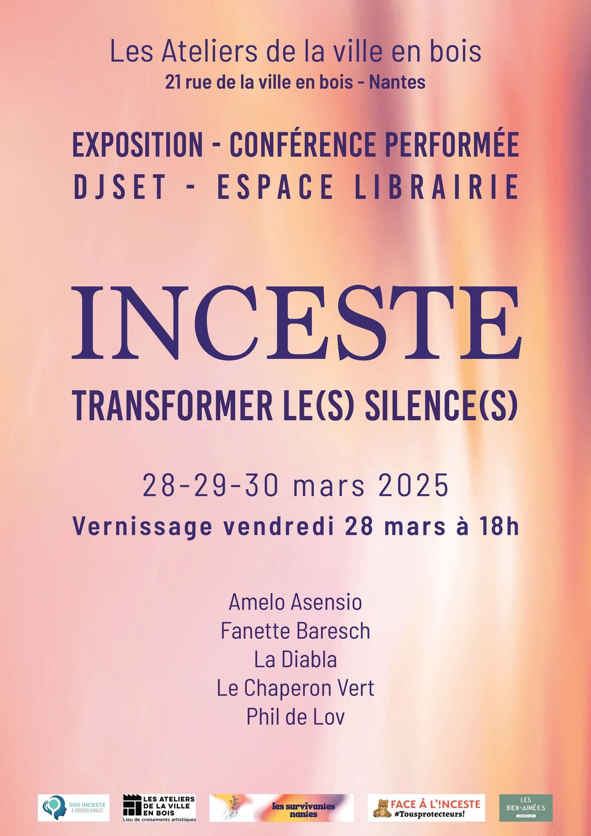 Exposition "Inceste : transformer le(s) silence(s)"