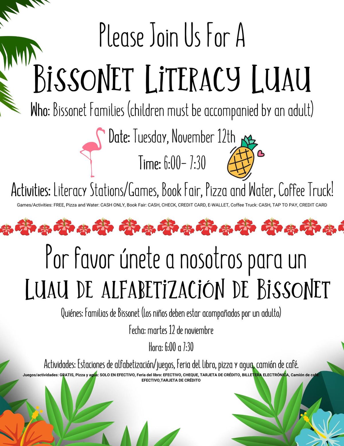 Bissonet's Literacy Luau