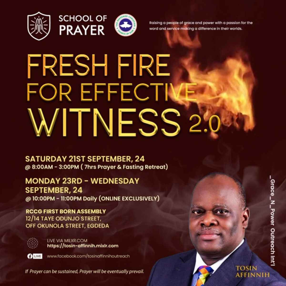 SCHOOL OF PRAYER: FIRE \ud83d\udd25 FOR EFFECTIVE WITNESS 2.0