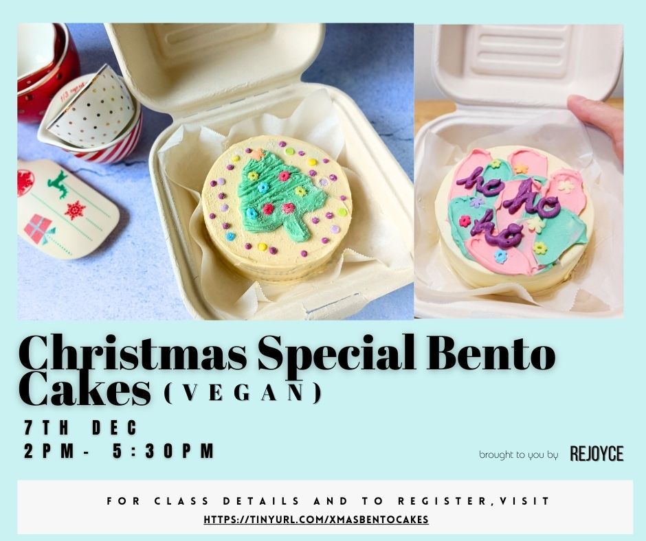 Christmas Special Bento Cakes (Vegan)