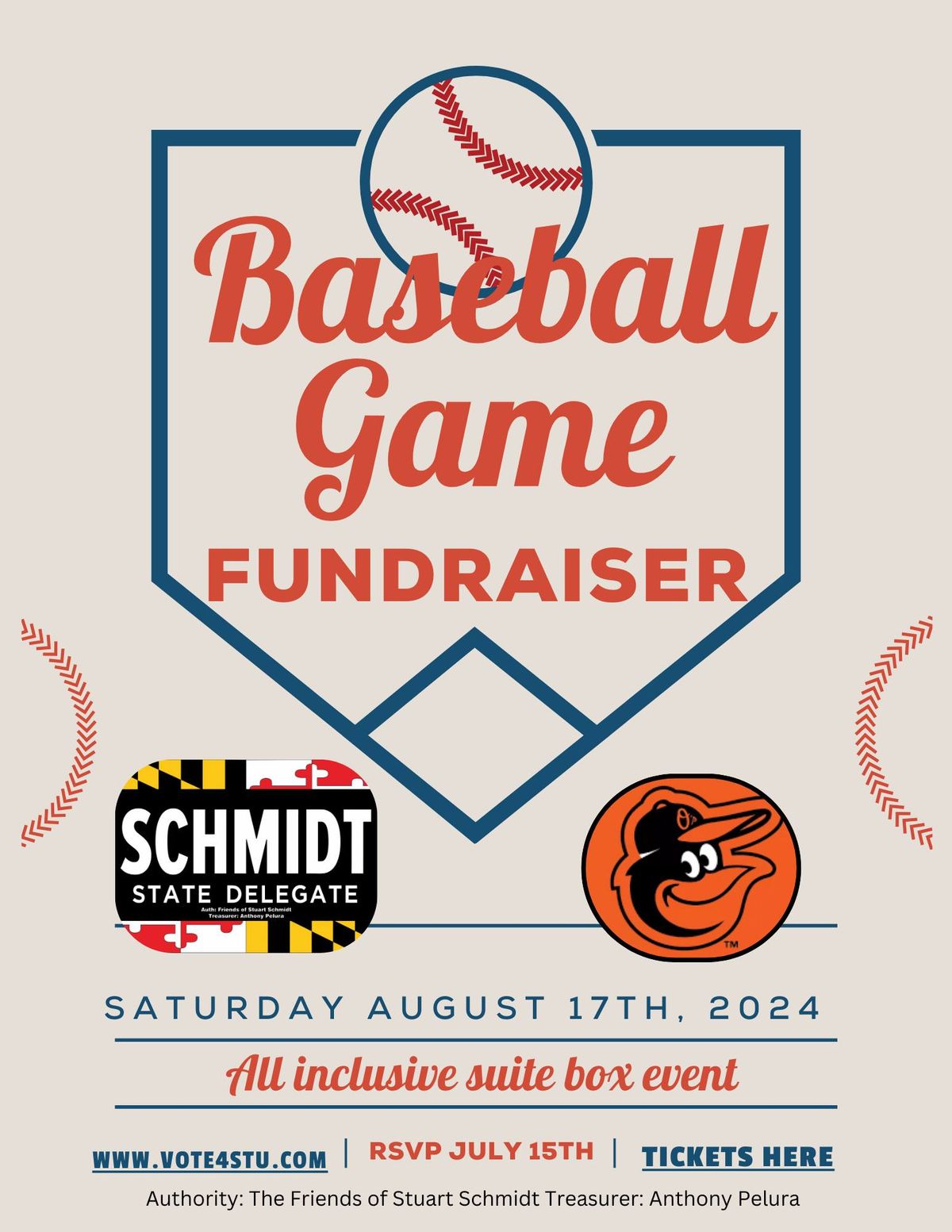 Delegate Schmidt's 2024 annual suite box fundraiser (GAMETIME IS NOW 7:05pm)