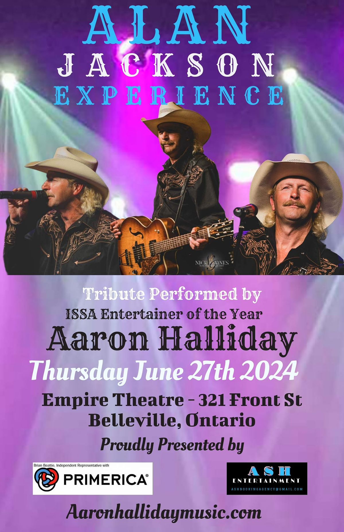 The Alan Jackson Experience Tribute  Too Much Of A Good  Brian & Rene Beatie of Primerica Present