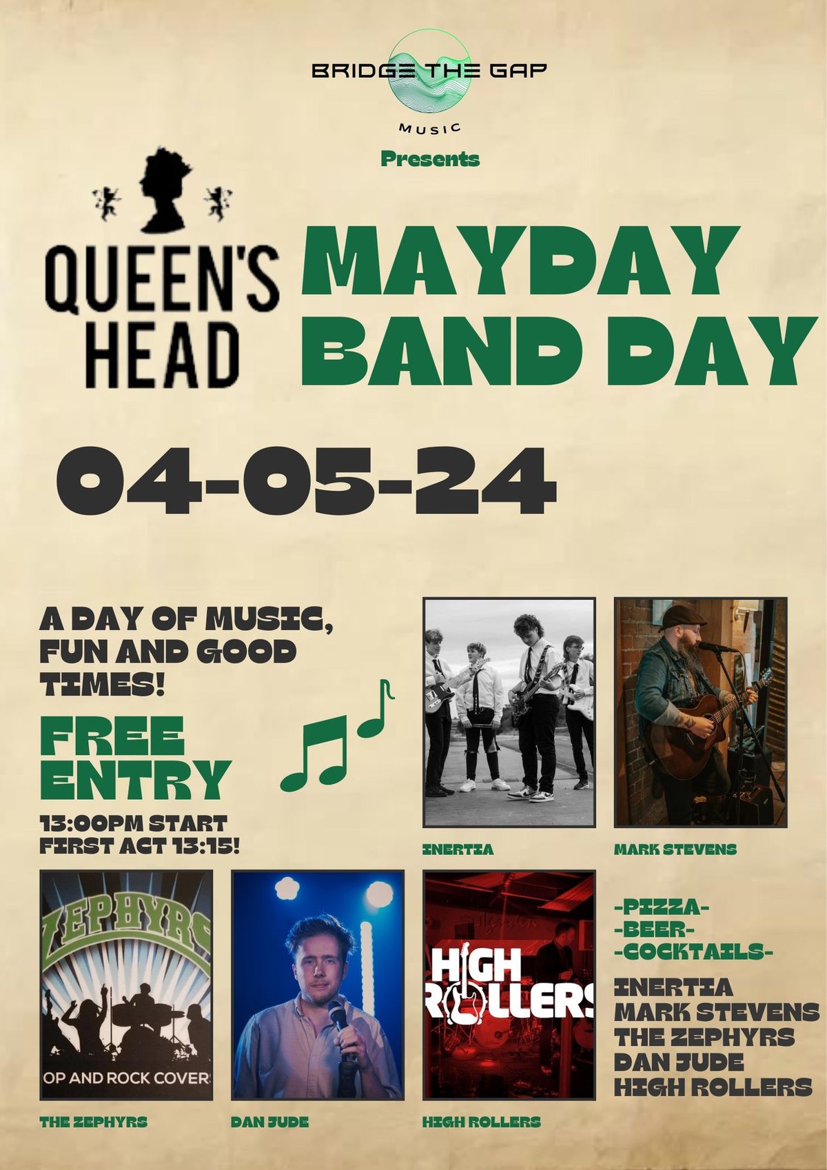QUEENS HEAD MAYDAY BAND DAY