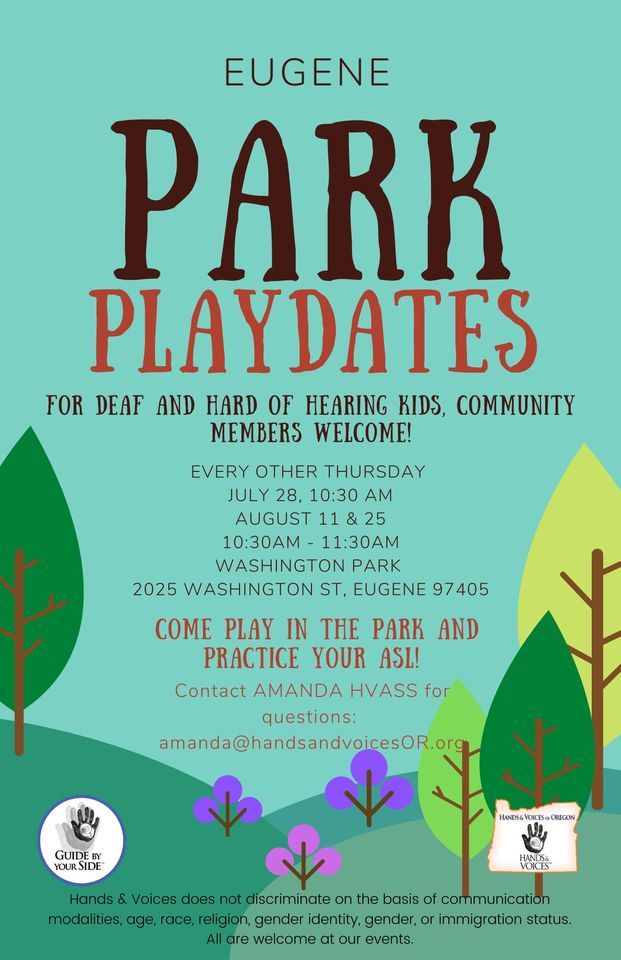 Eugene Park Play Dates, Washington Park, Eugene, 11 August 2022 Eugene Park Play Dates, Washington Park, Eugene, 11 August 2022