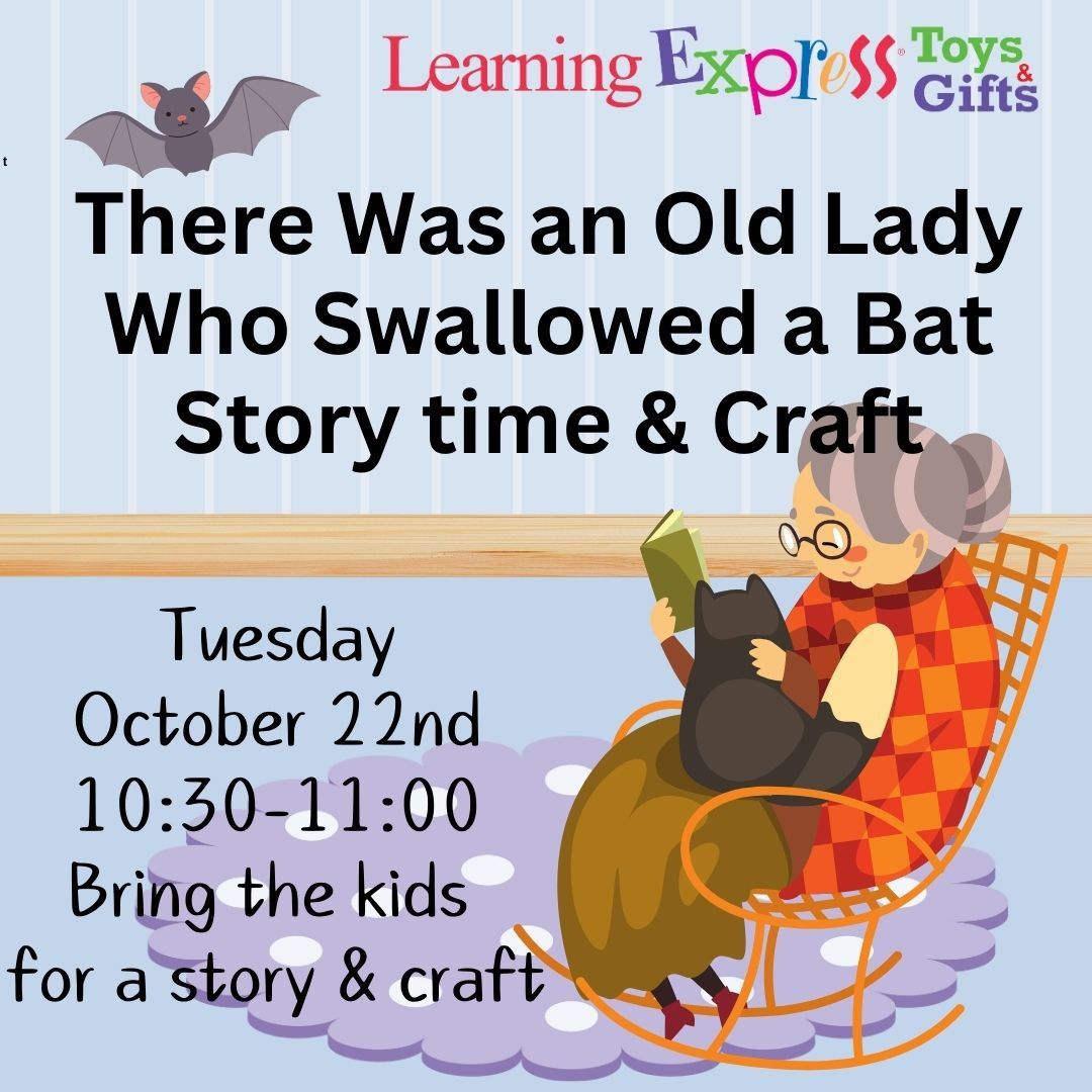 There Was an Old Lady Who Swallowed a Bat Story time & Craft