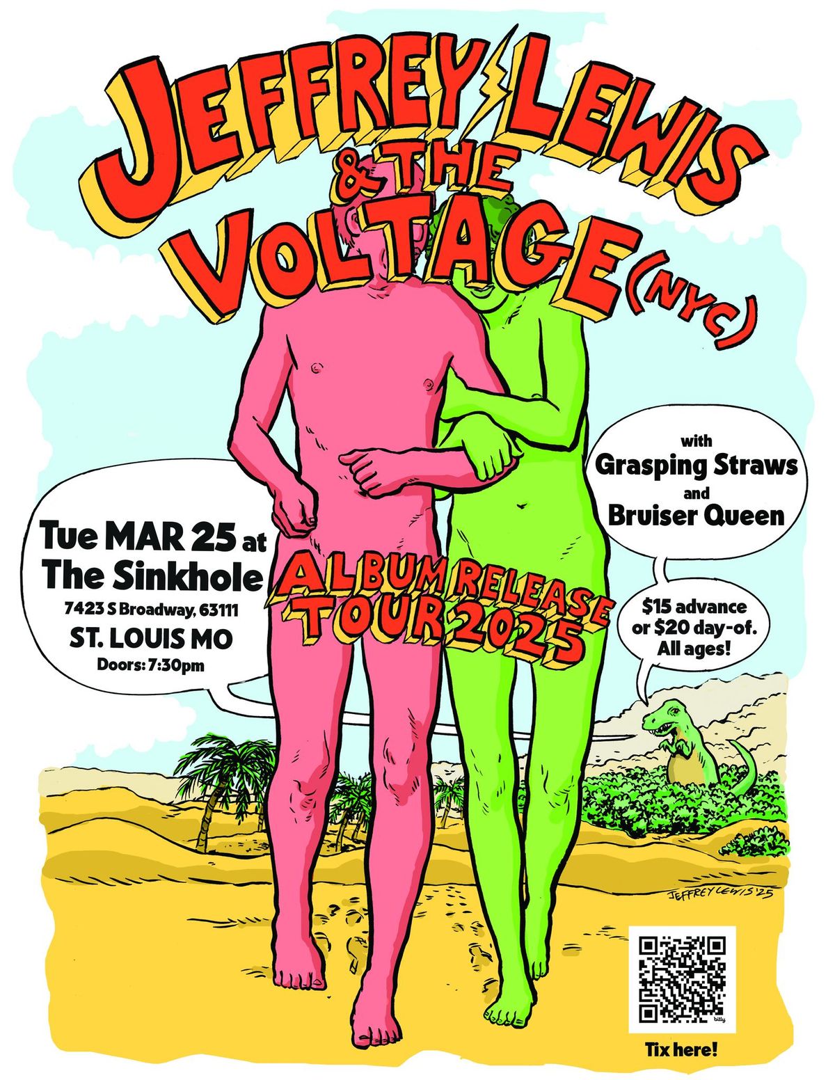 Jeffrey Lewis & the Voltage w\/ Grasping Straws, Bruiser Queen