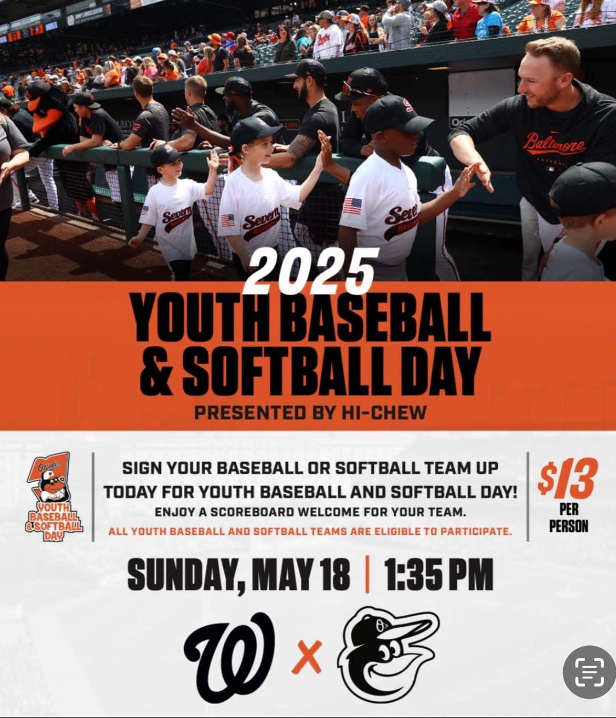 Orioles Youth Baseball & Softball Day