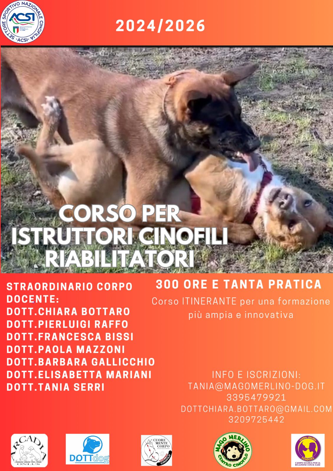 Corso per istruttori cinofili riabilitatori