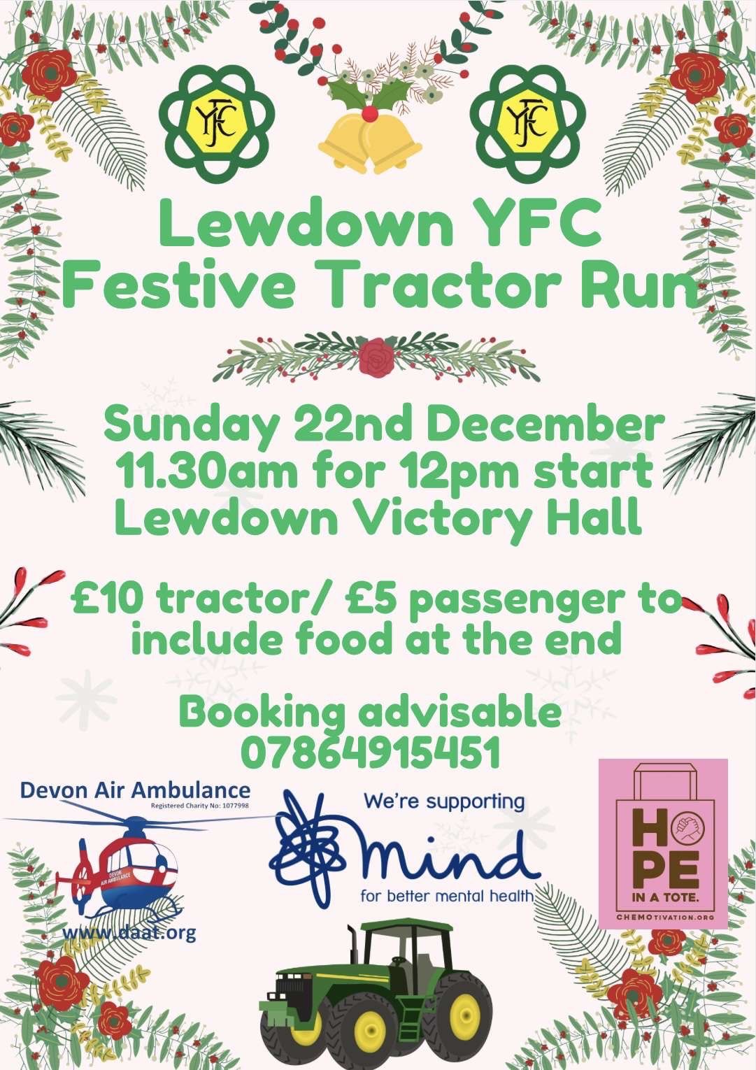 Lewdown YFC Charity Festive Tractor Run