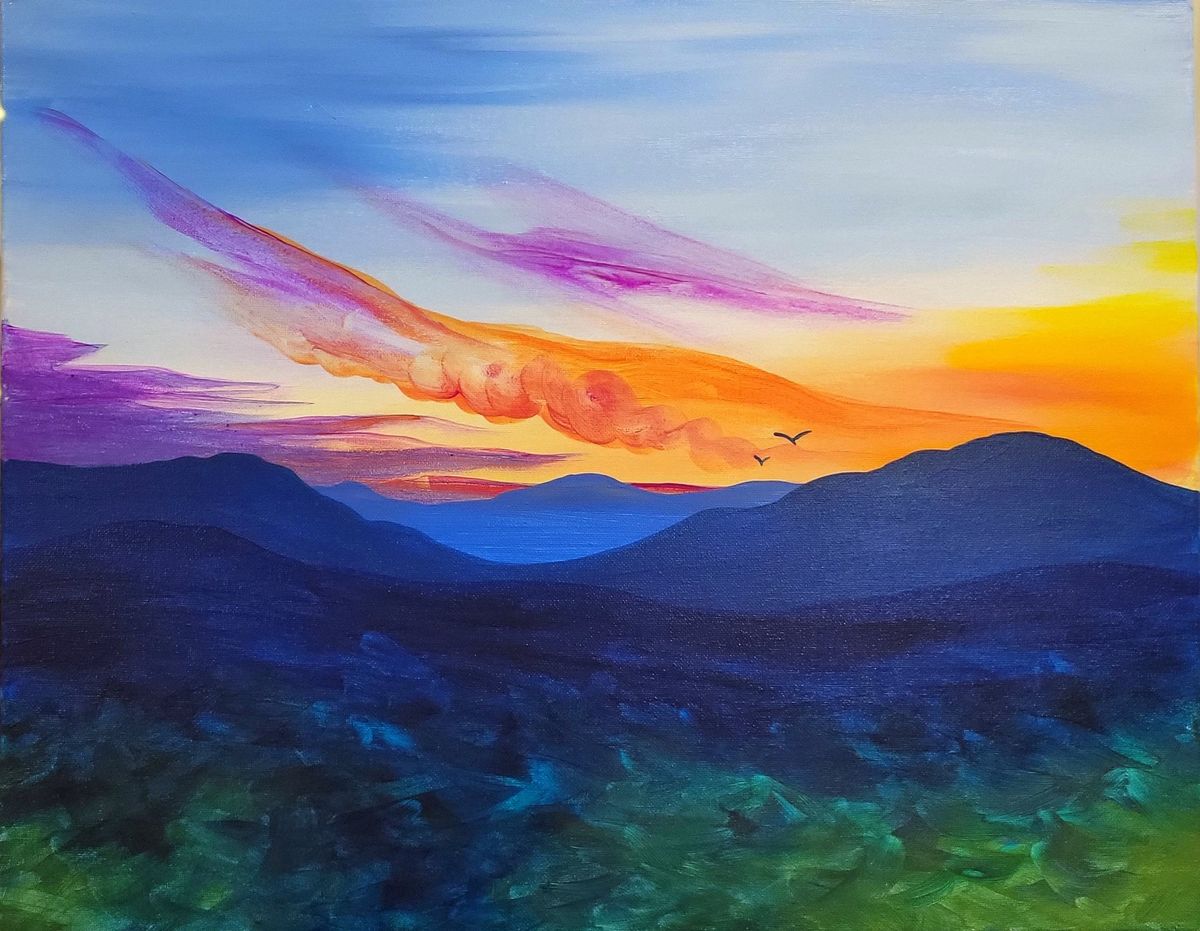 Paint + Sip: "Blue Mountain View" + FREE DRINK