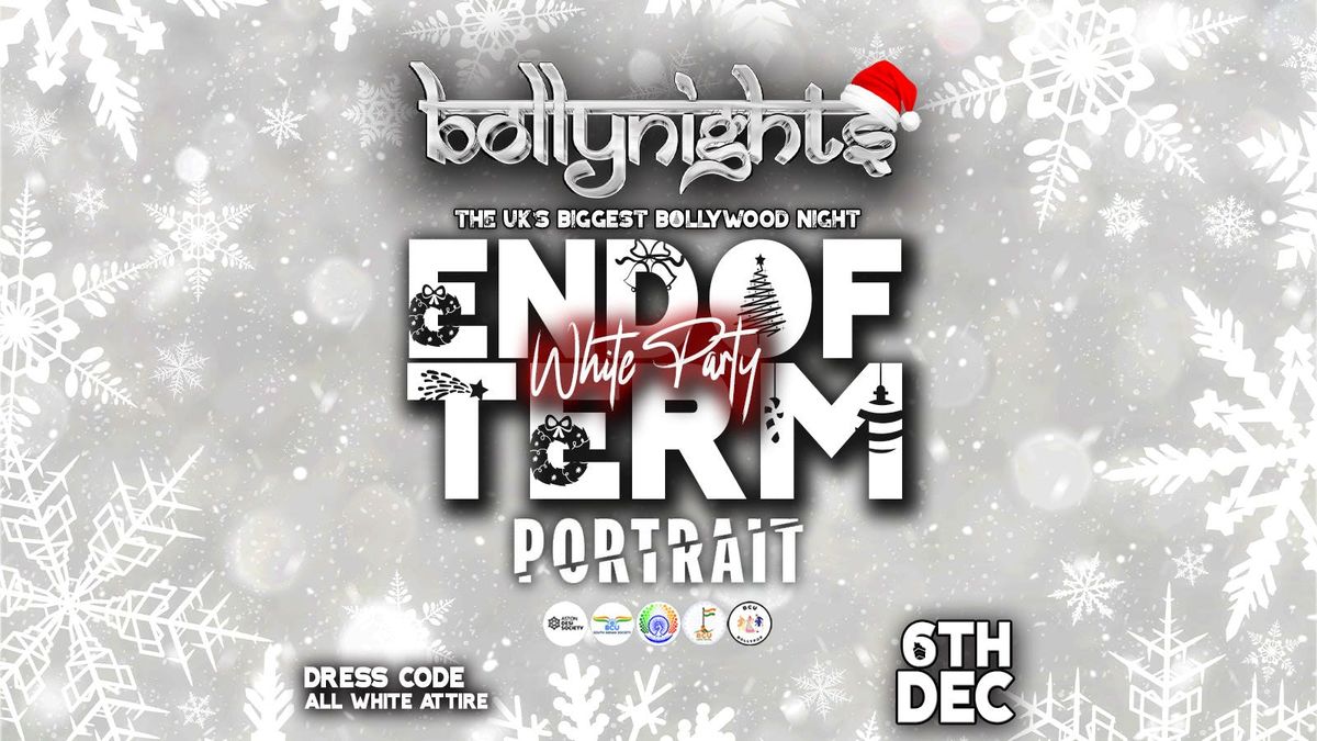 Bollynights Birmingham \u2013 End Of Term White Party | Friday 6th December | Portrait