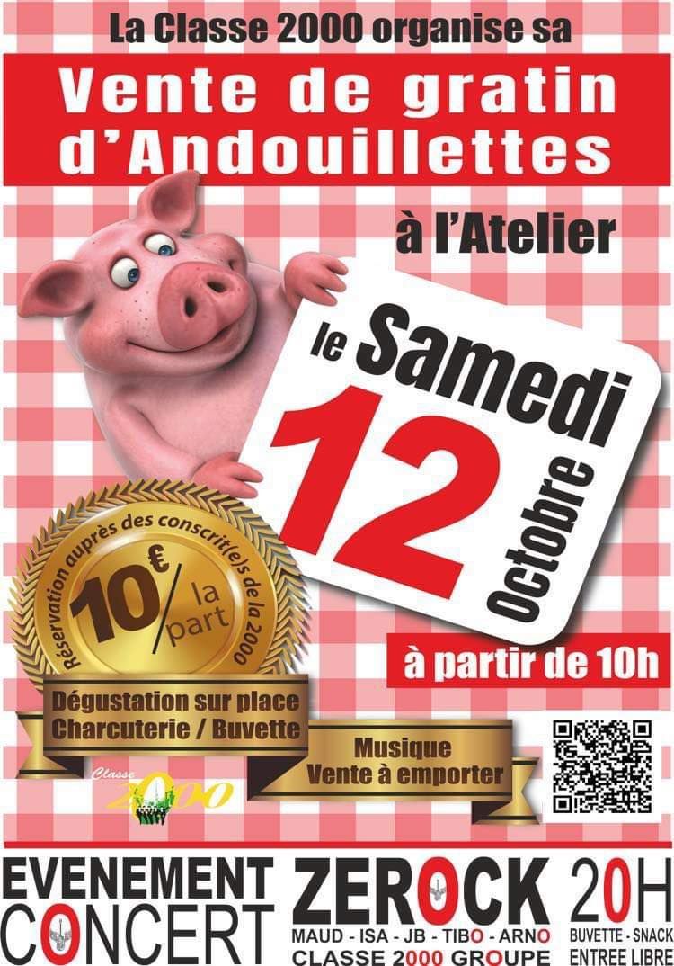 Vente Gratin Andouillette 12\/10\/2024