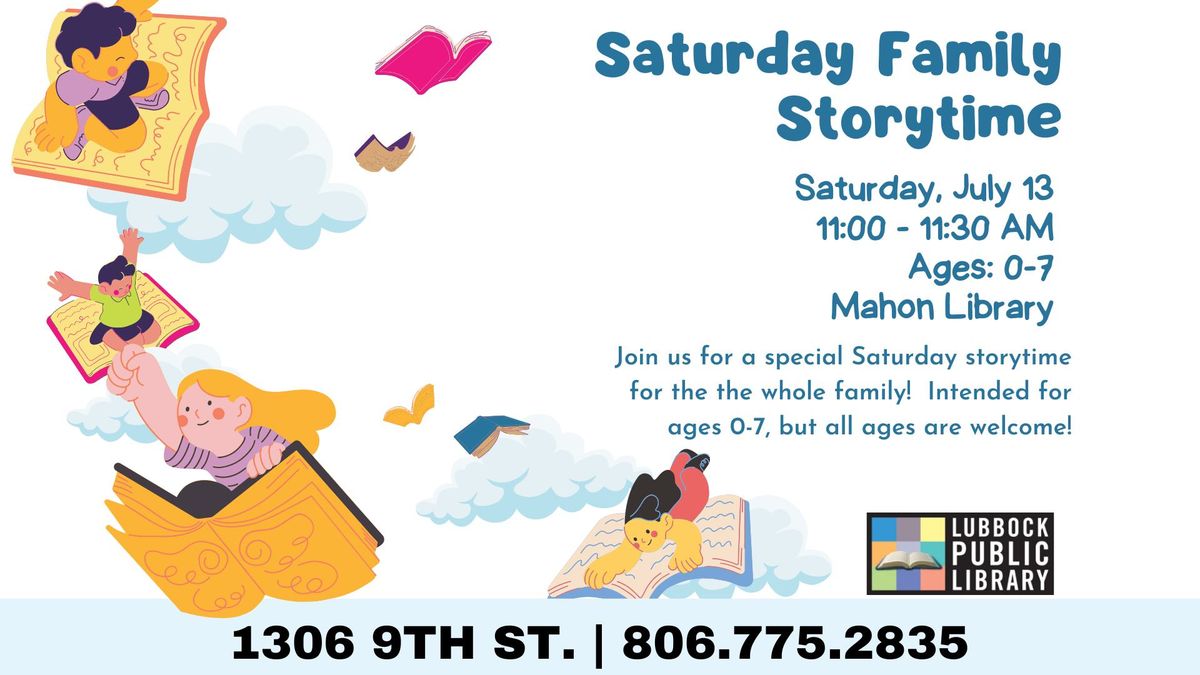 Saturday Family Storytime at Mahon Library