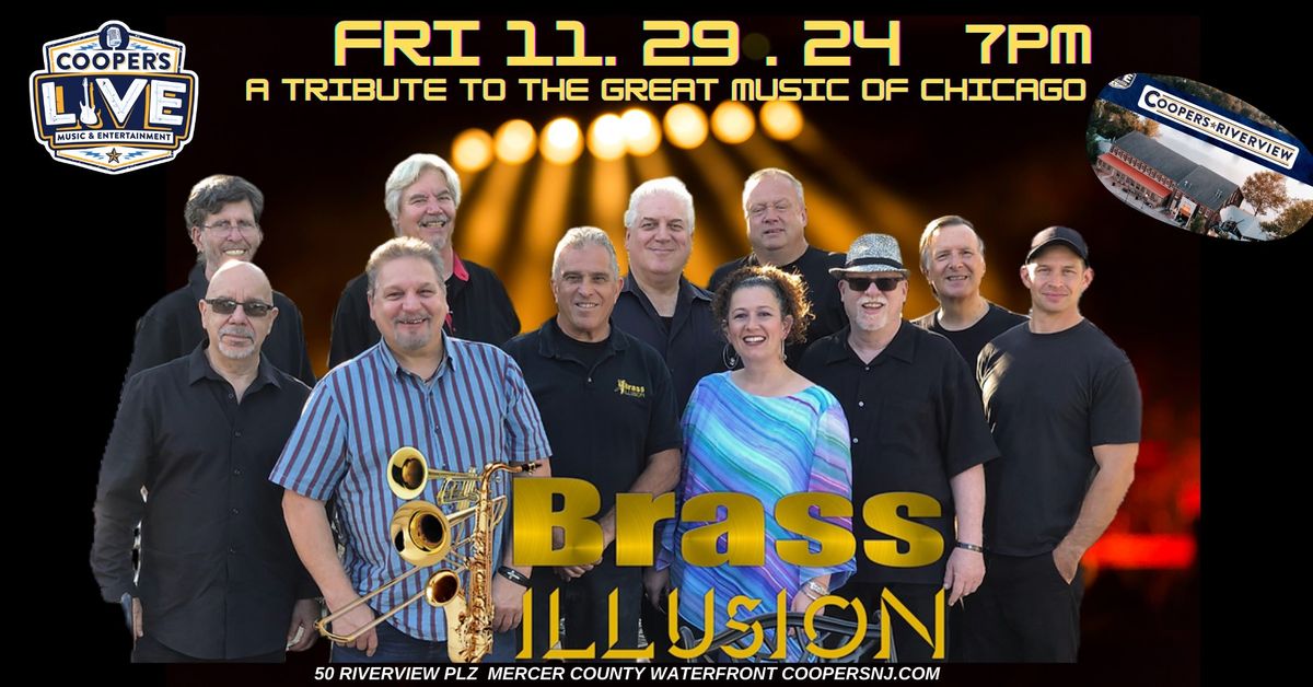 Brass Illusion Chicago Tribute on Cooper\u2019s Riverview Deck Stage July 26th!