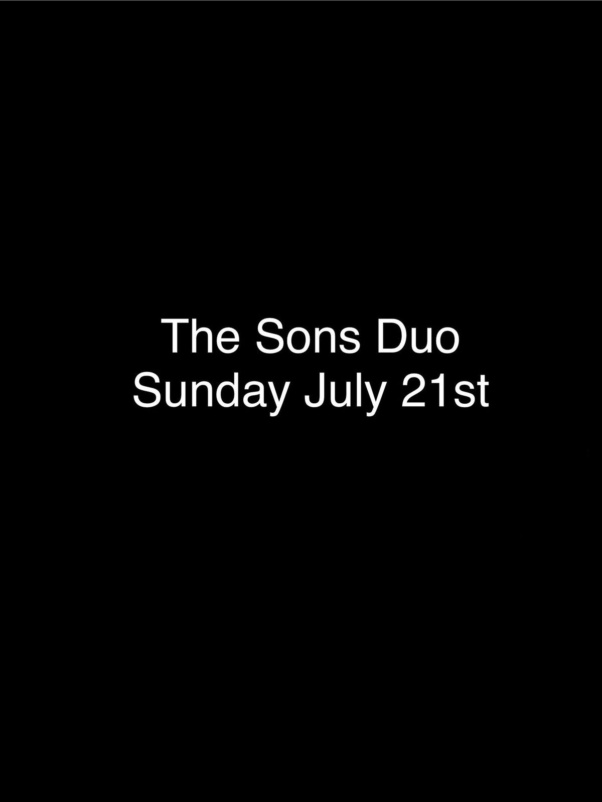 The Sons Duo live at the Huapai Tavern