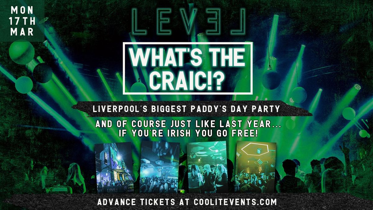 WHAT\u2019S THE CRAIC \ud83c\udf40\ud83c\udf7b - Paddy's Day Special! FREE ENTRY if you're Irish 