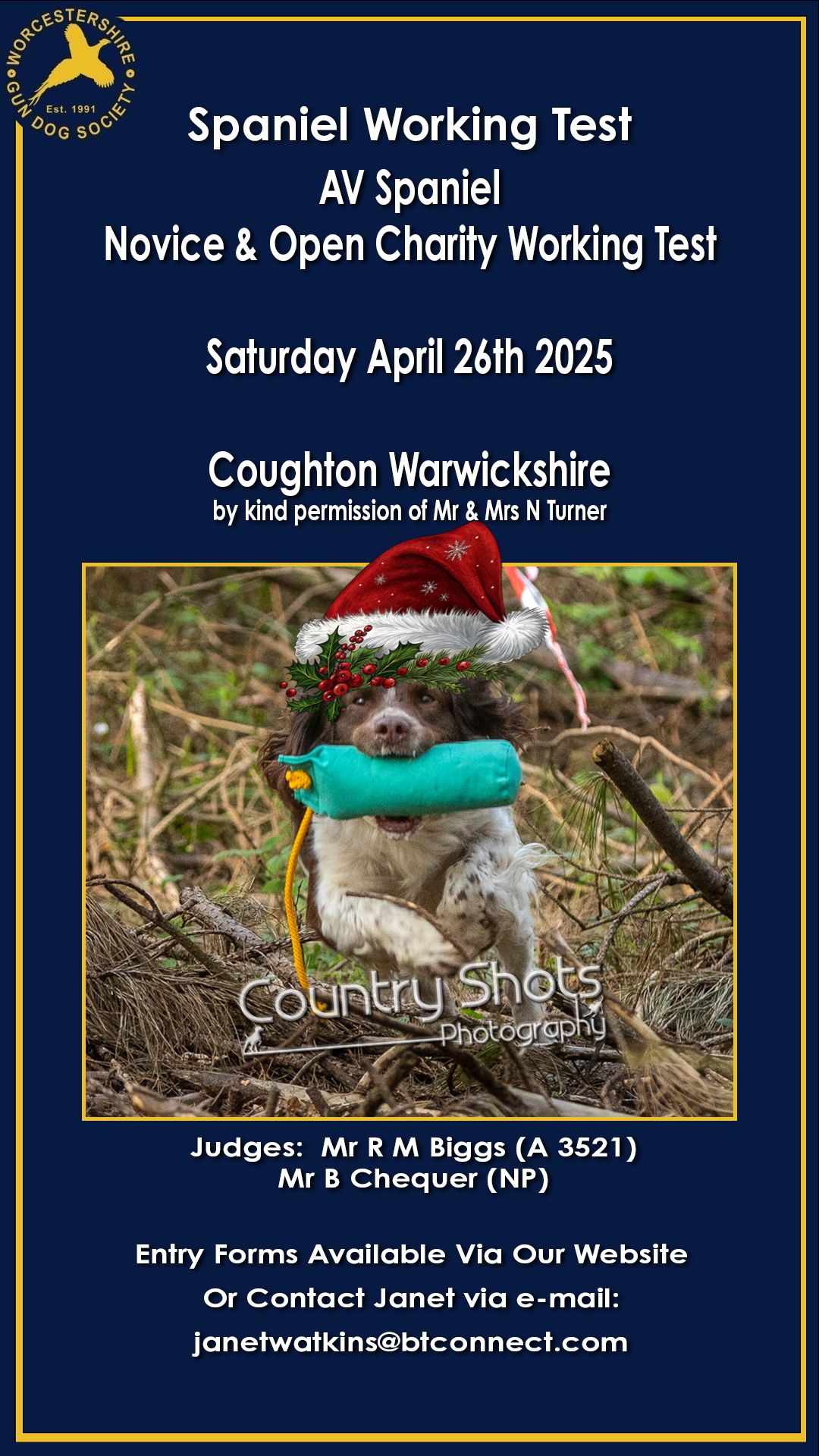 WGDS AV Spaniel Working Test Coughton Warwickshire