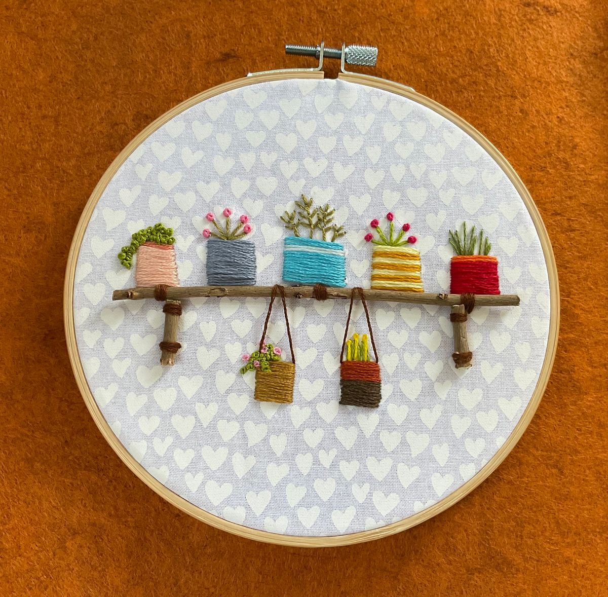 Flower Pot Embroidery workshop