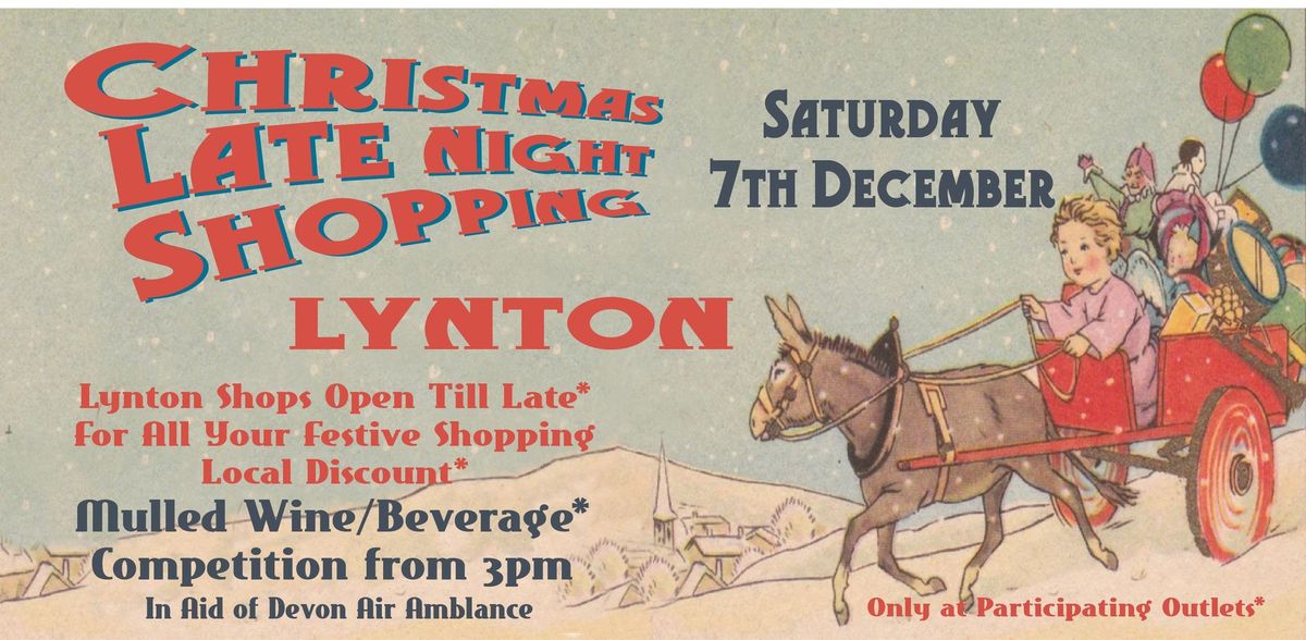 Lynton Late Night Shopping & Mulled Wine Competition