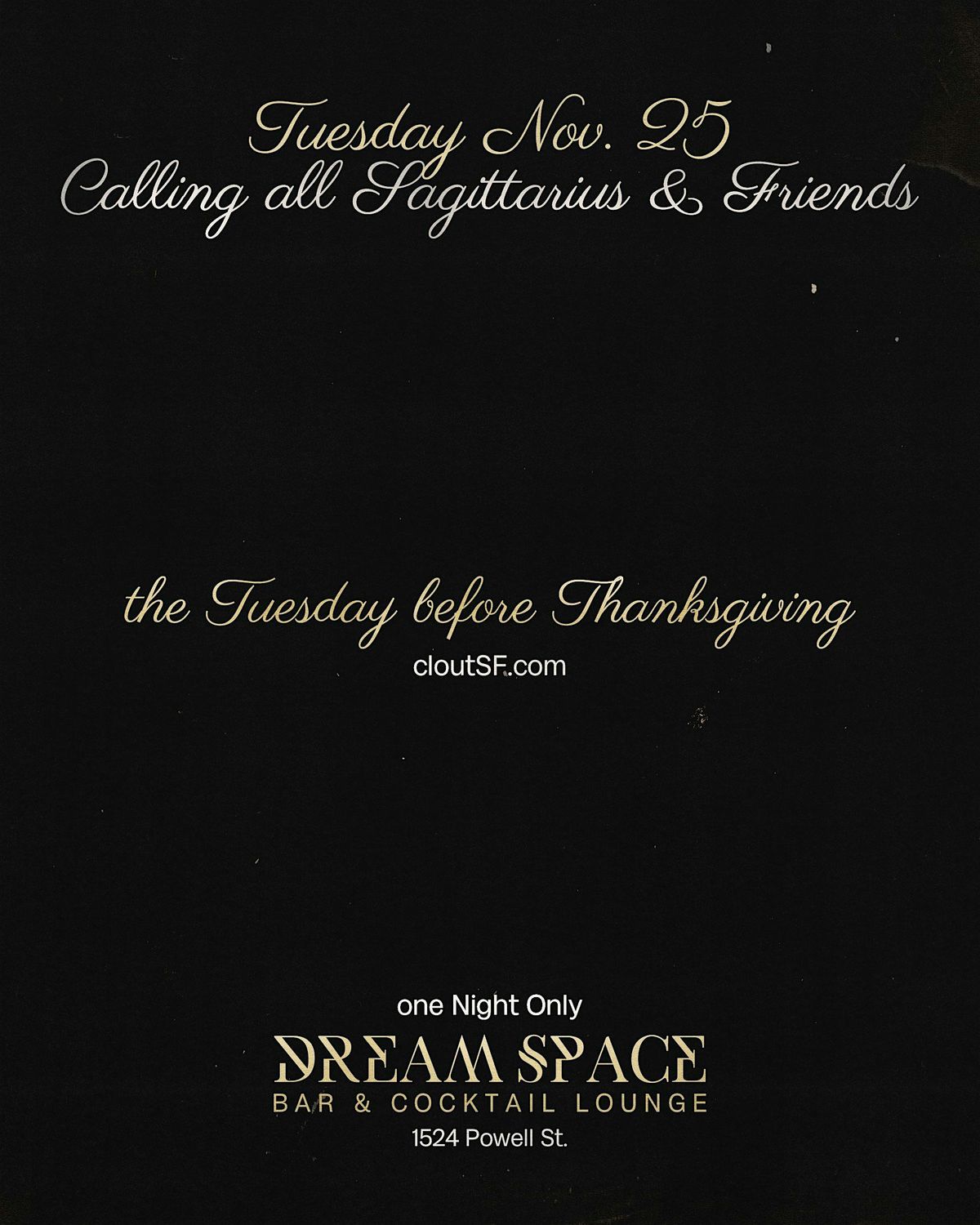 The Biggest SF Pre-Thanksgiving turn-up starts Tuesday Night