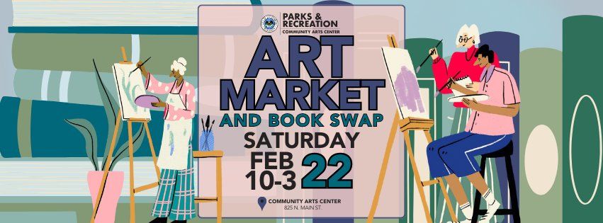 February Art Market and Book Swap