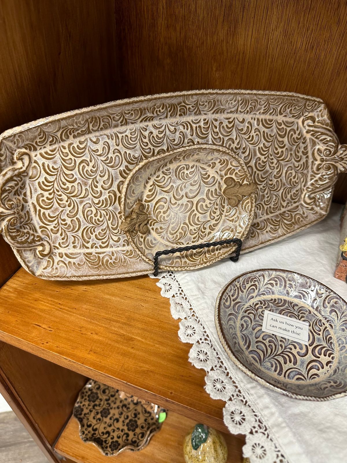 Serving tray and Dip Bowl Hand Building Pottery Class- registration is required 