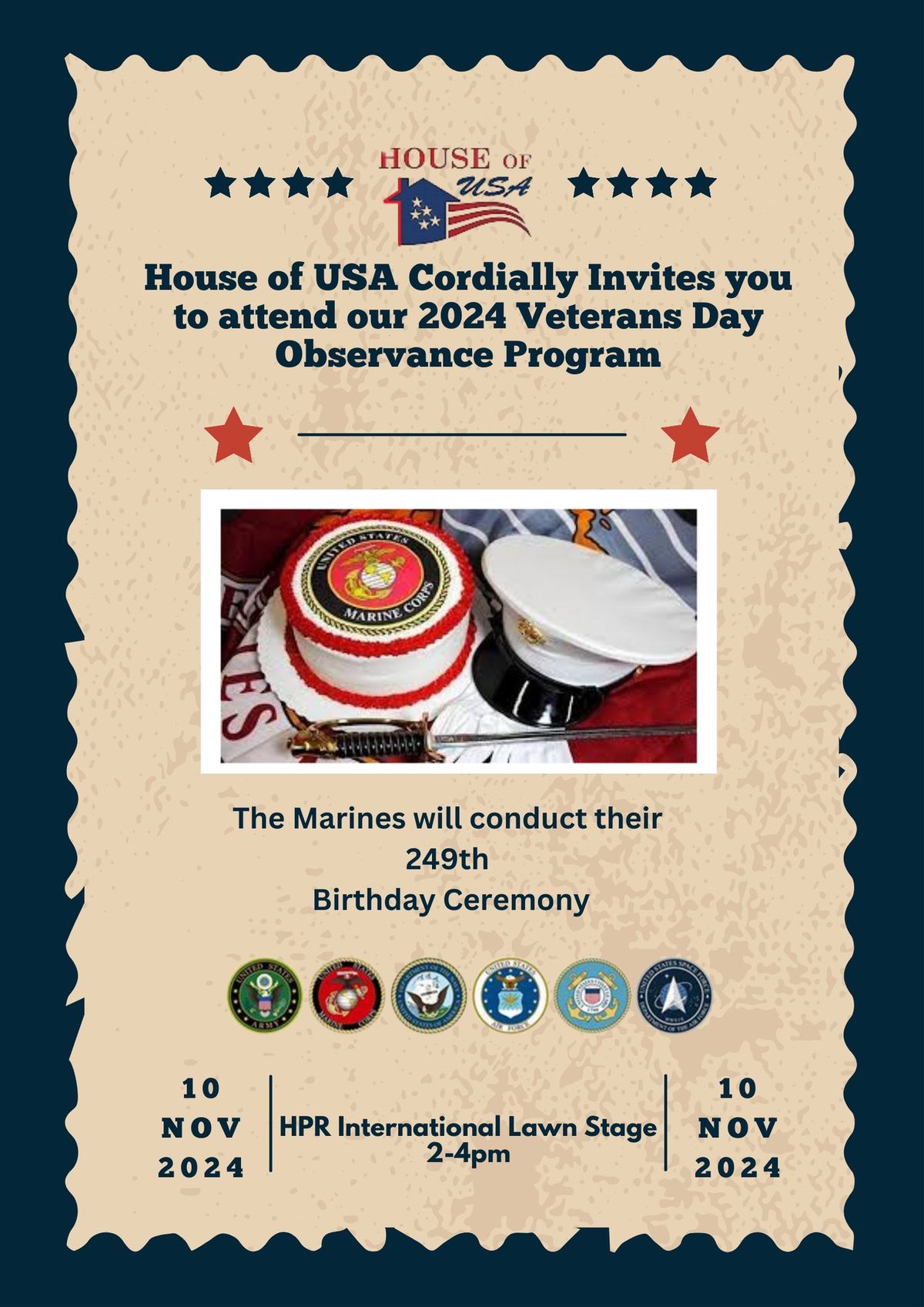 House of USA Veterans Day Observance Program