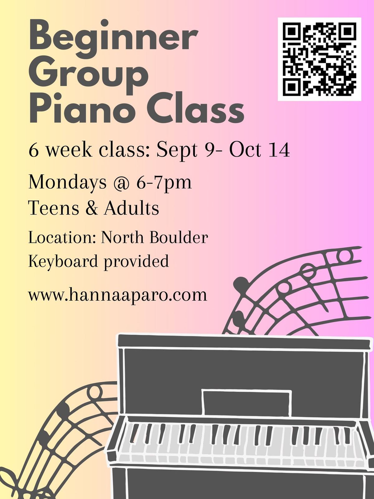 Beginner Group Piano Class 