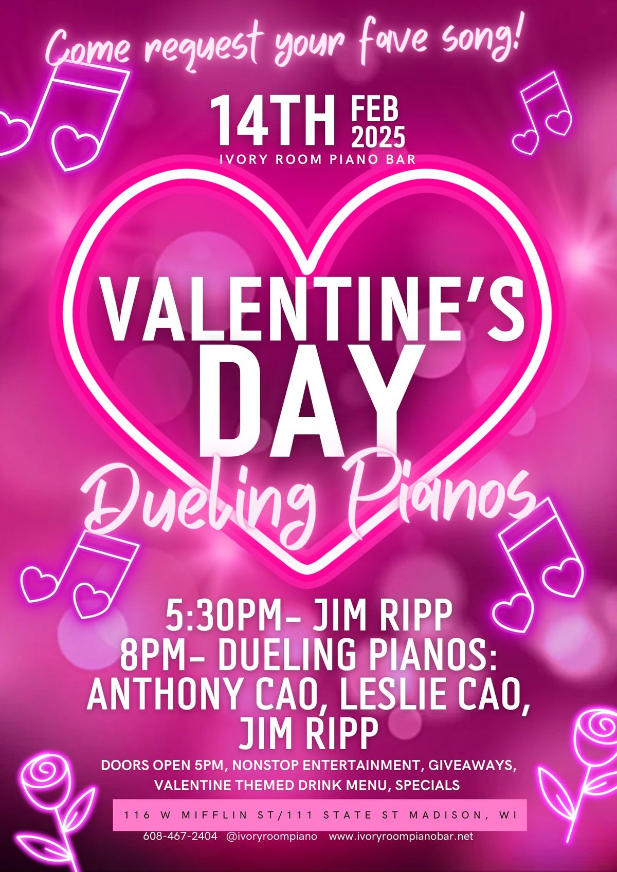 Valentine\u2019s Day Dueling Pianos 