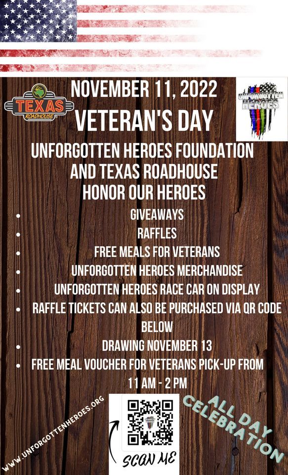Texas Roadhouse Veterans Day 2025