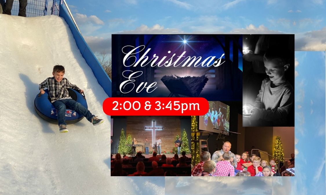 Christmas Eve Services, then Snow Sledding!