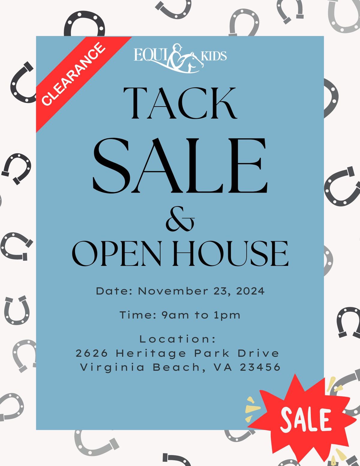 EQUI-KIDS Tack Sale and Open House